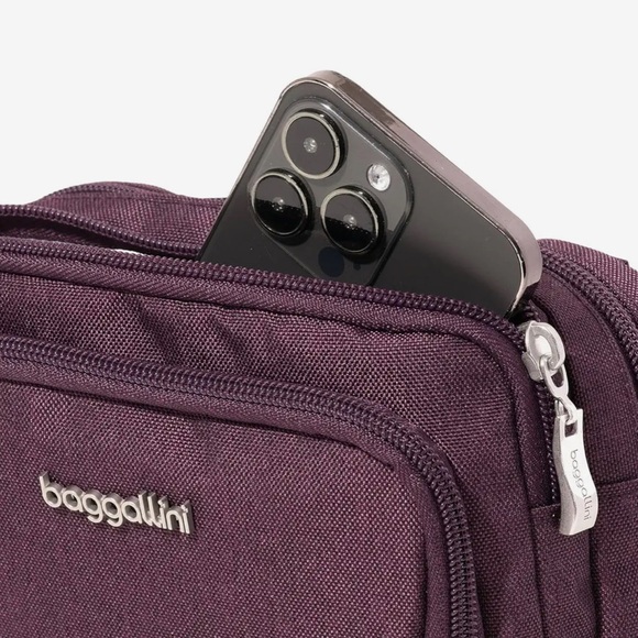 Baggallini Trifecta RDFID Wallet Purple Crossbody Bag - Picture 6 of 8